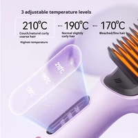 Brosse lissante à ions négatifs 2 en 1, lisse et boucle, anti-frisottis, 3 réglages de température pour tous types de cheveux 5