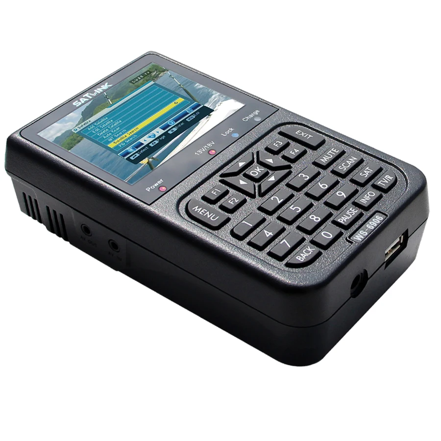 Satlink WS-6906 Digital Signal Finder Satlink 3.5"inch DVB-S FTA Receptor for QPSK Satlink Satellite Signal Meter Finder WS6906