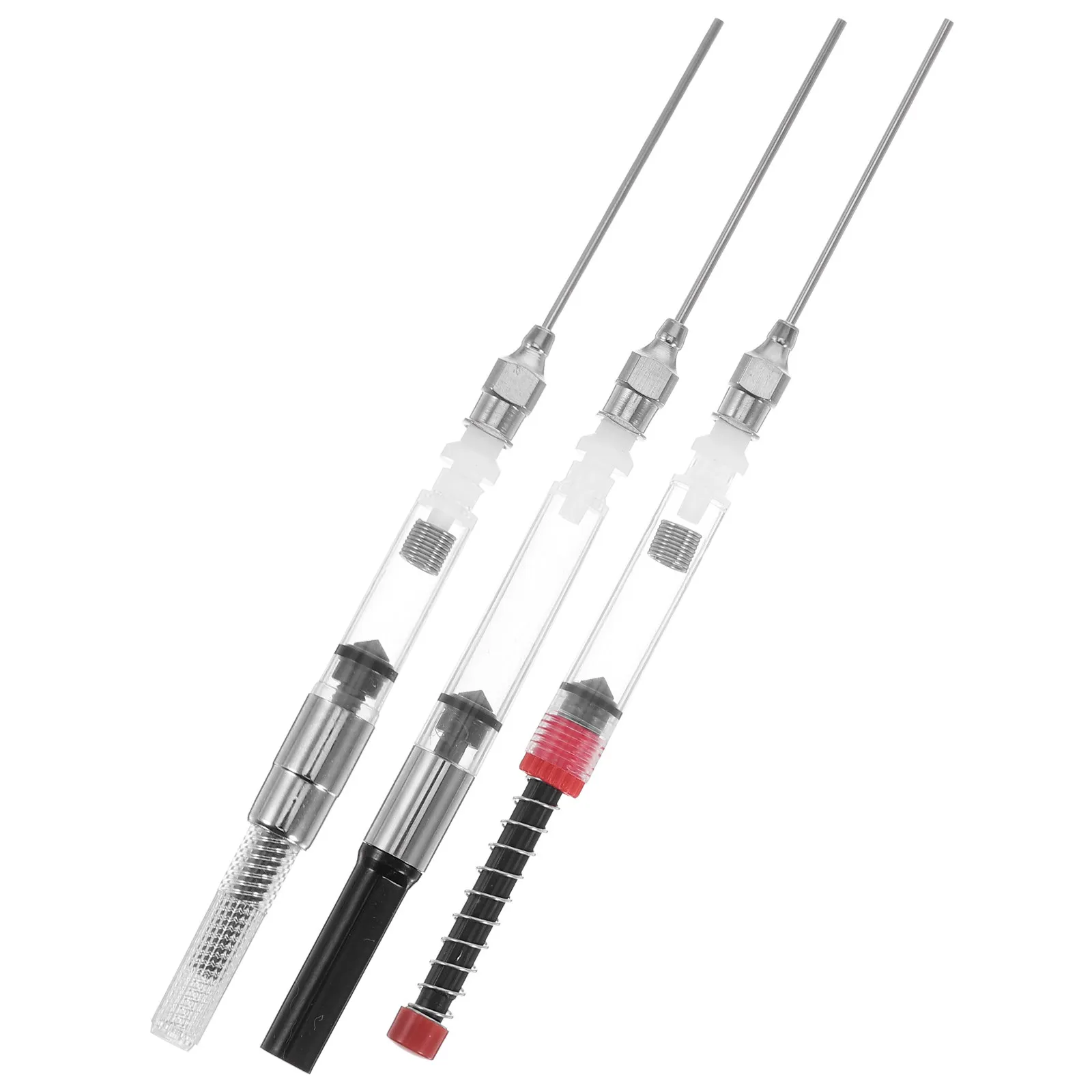 6pcs 만년필 변환기 잉크 필러 보조 리필 3.4mm 2.6mm 레드 실버 블랙 이지 흡수제 문구 용품 쓰기