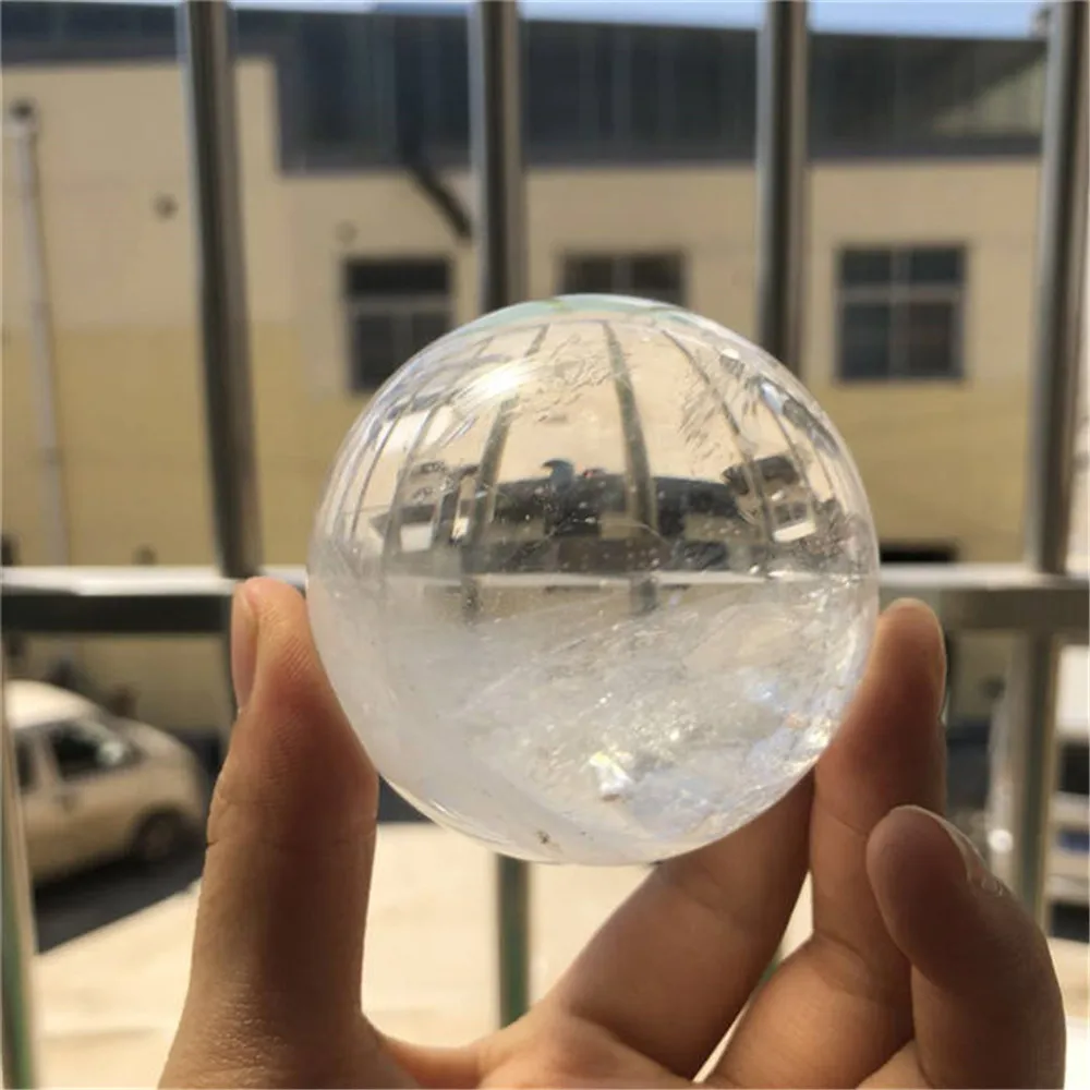 1pcs Natural White Clear Quartz Crystal Ball Mineral Stone Sphere For Decoration Home 6
