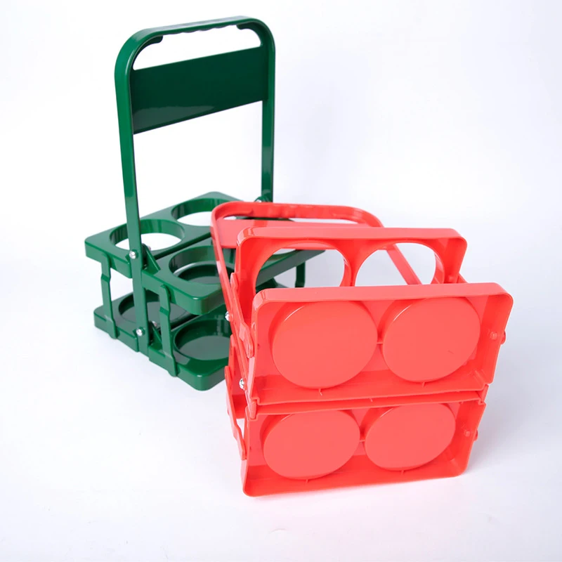 Portable Beer Carrier 4/6 Pack Folding Drinks Holder Six Pack Beer Rack Collapsible Plastic Reusable Wine Cup Rack 5
