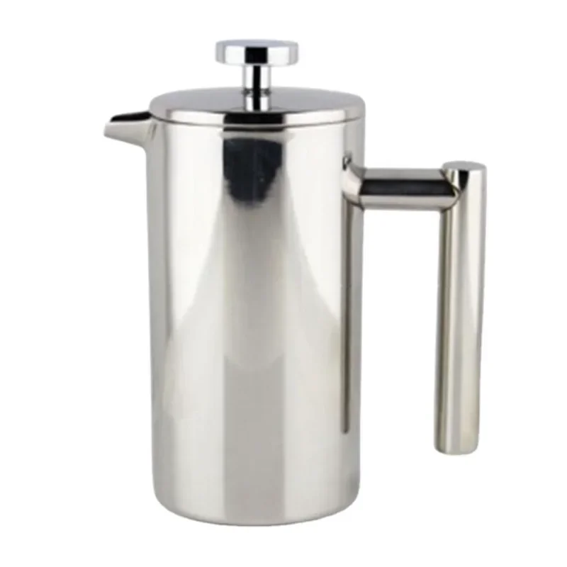 1000800350mlFrenchPressCoffeeTeaMakerStainlessSteelTeapot