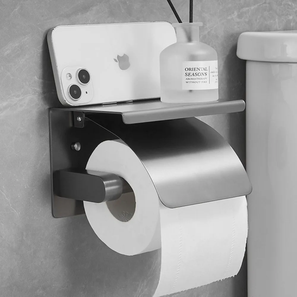 Toilet toilet carton stainless steel non-punching tissue holder tolet rack