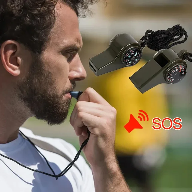 3 in 1 Emergency Survival Whistle Compass Thermometer Referee Cheerleading Whistle Camping Hiking Outdoor Multifunction Whistle 6 3 in 1 Emergency Survival Whistle Compass Thermometer Referee Cheerleading Whistle Camping Hiking Outdoor Multifunction Whistle 6