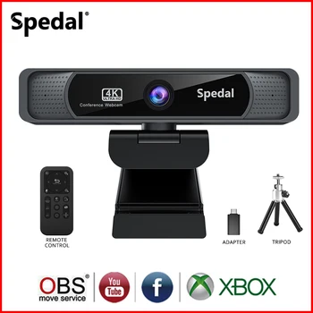 Spedal 4K Webcam Wide Angle Webcam With Microphone And Remote Control