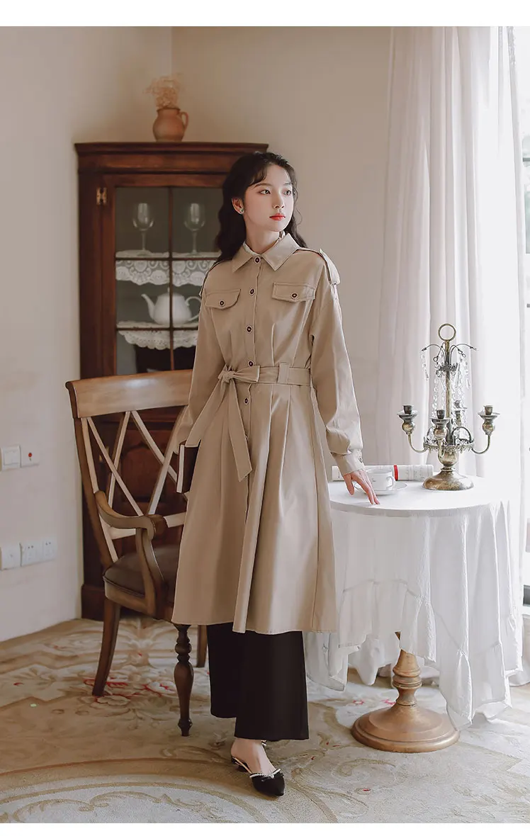 waterproof puffer coat Ailegogo Spring Autumn Women Single Breasted Loose Long Trench Coat with Belt Streetwear Female Khaki Thin Tops Ladies Outwear puffer coat women