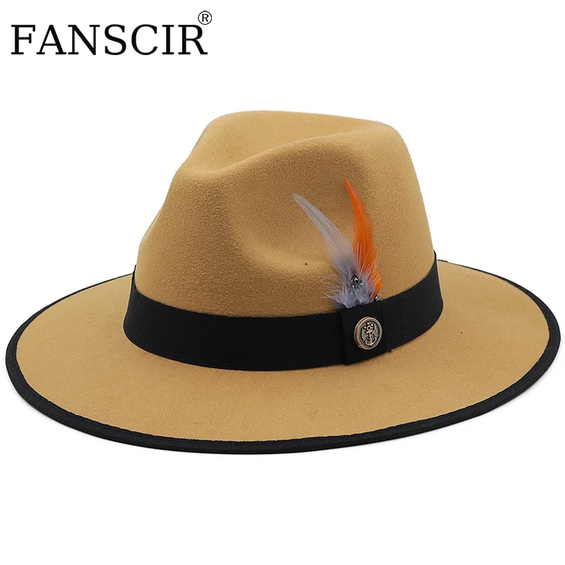 Couple Jazz Hats Wide Brimmed Wool 
