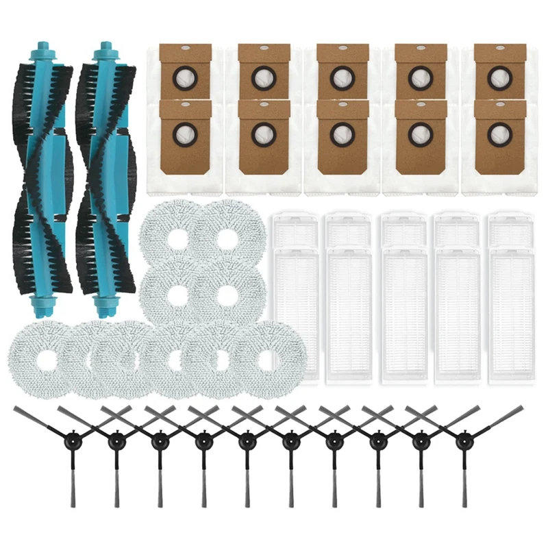 

For Conga 11090 Spin Revolution Roller Side Brush Hepa Filter Mop Dust Bag Robot Vacuums Replacement Parts Accessories
