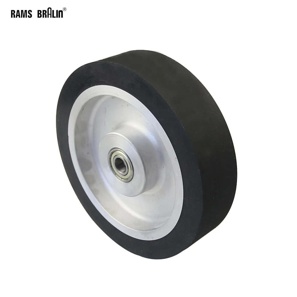 200*50mm Solid Belt grinder Rubber Contact Wheel Abrasive Belts Set