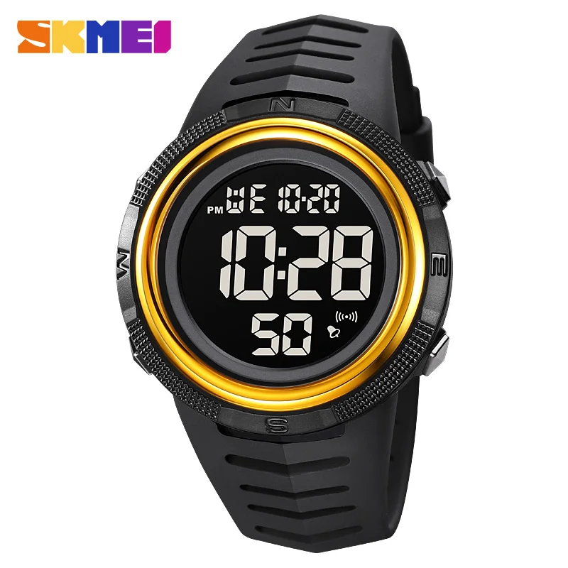 SKMEI Sport Waterproof LED Digital Wristwatch For Men 2Time Stopwatch Alarm Date LED Electronic Men's Watches Fashion Male Clock