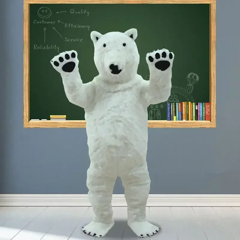 [TML] Cosplay polar bear Mascot Costume sea bear Cartoon character costumes Advertising Costume Party animal carnival