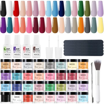 Dipping Nail Powder Kits Sparkly Shinning Dip Polish Nail Glitter DIY Decoration Chrome Without Lamp Cure Set