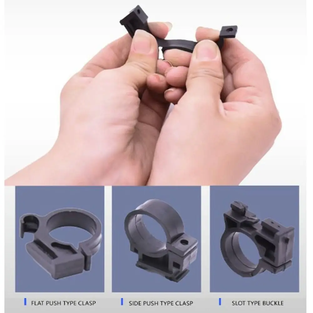 1pair High Quality Black Plastic Instrument Clip Plastic 3 Styles Fixing Clip Lamp Head Assembly Electric Bicycle Accessories