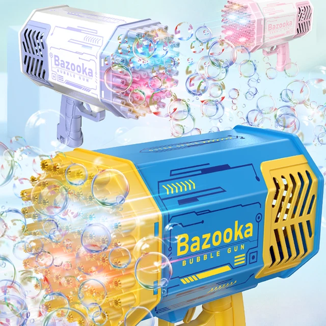 2022 New 69 Holes Electric Bubble Gun Gatlin Bubble Gun Machine Soap Bubbles Magic Bubble for Bathroom Outdoor Toys For Children 4
