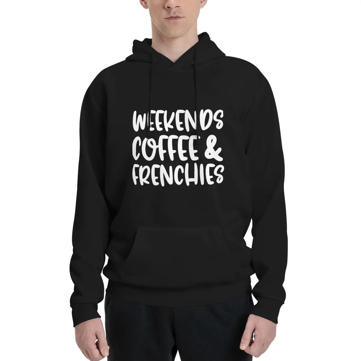 

Weekends Coffee And Frenchies Classic Polyester Hoodie Men's Women's Sweater Size XXS-3XL