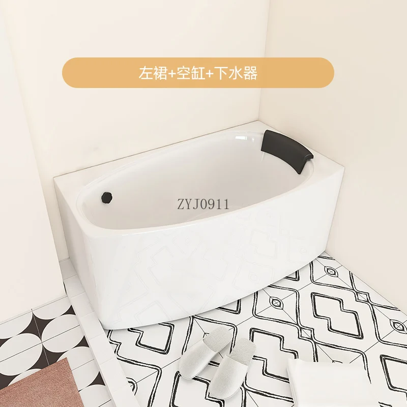 Small Apartment Japanese Bathtub Bathroom Massage Surfing Arc Independent Constant Temperature Bathtub