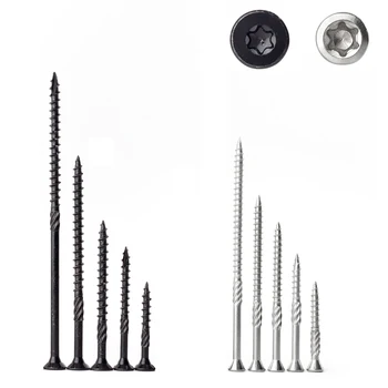 20pcs Torx Slot Knurled Screws Stainless Steel Wood Deck Screws Rust Resistant Six Lobe Self Tapping Fibreboard Drywall Screw