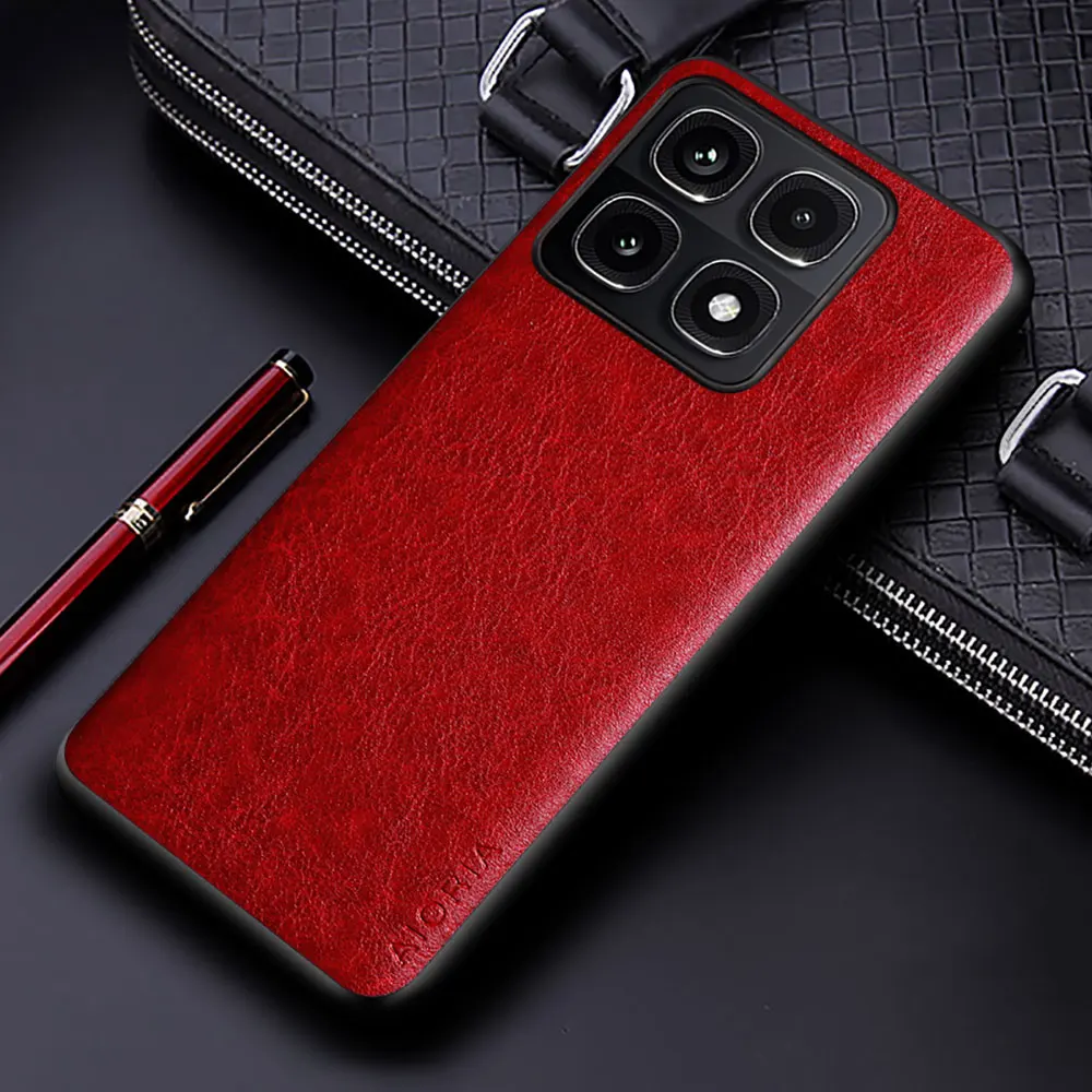 Luxury Leather Case - Premium Solid Color Soft & Hard Phone Cover