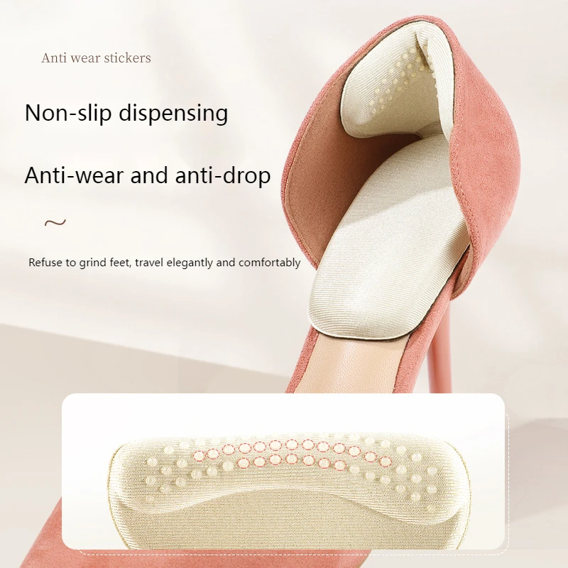Shoe Insoles T Shape Sponge Heel Stickers Shoe Cushion Heel Protector for Shoes High Heels Inserts Pads Shoe Adjuster Women Half