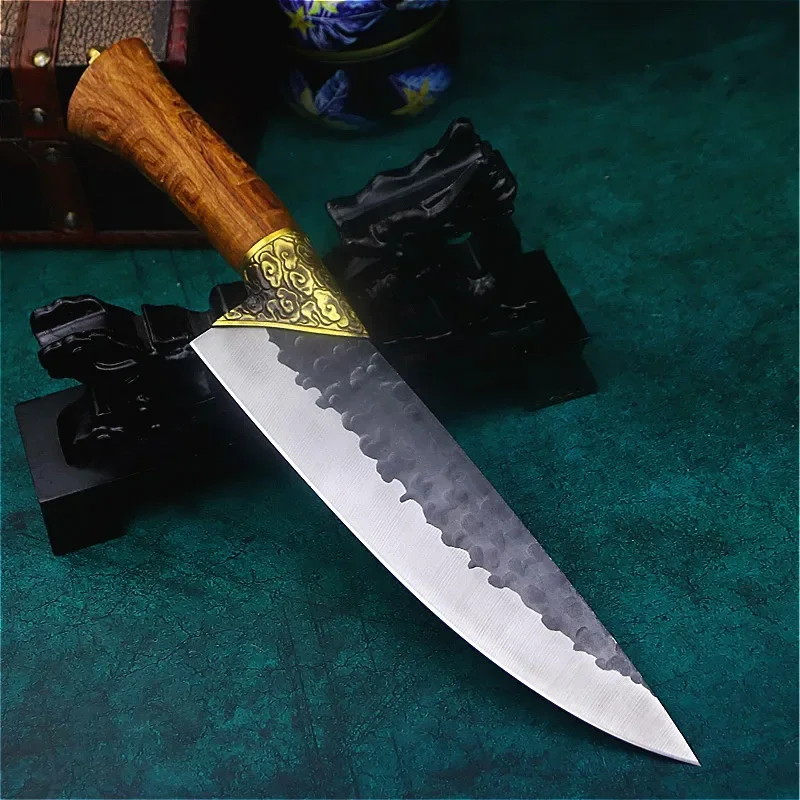 Longquan hand-forged sharp boning knife fish knife ghost hand-made kitchen knife sharp chef  butcher  outdoor