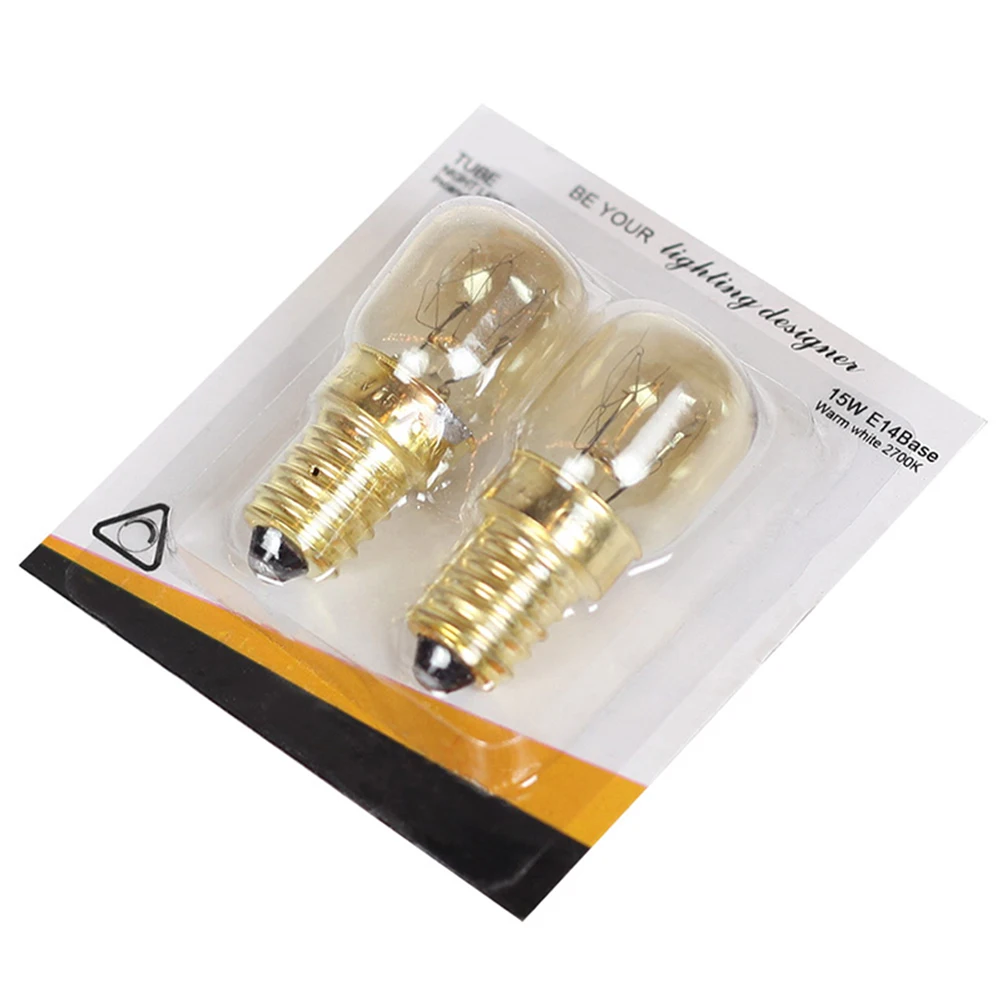 2PCS 15/25W 220V E14 300℃ High Temperature Resistant Microwave Oven Cooker Lamp Salt Light Bulb Lighting Bulbs Replacement Bulbs