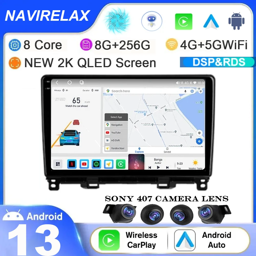 

Android 13 CarPlay Auto 360 Camera For Honda Jazz 4 Fit 4 2020 2021 2022 Car Radio Multimedia Video Player Navigation GPS Stereo