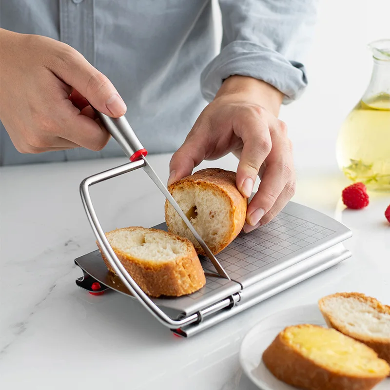 Stainless steel butter cheese ham dividing cutting machine slicers knife with scale kitchen tools bar accessories