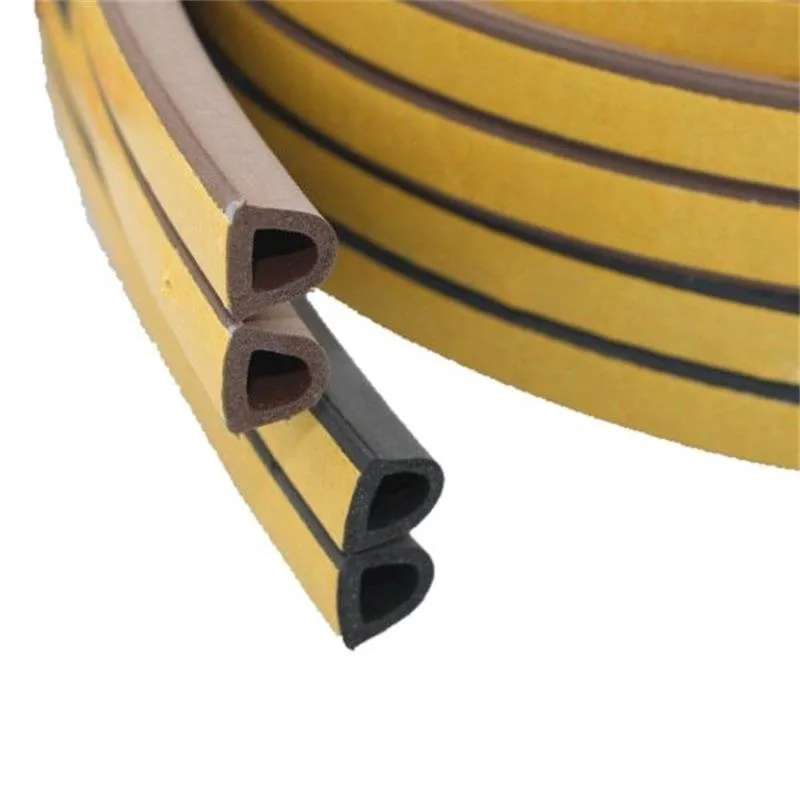 Self-Adhesive Door And Window Sealing Strip Glass Window Anti-Collision Rubber Strip Foam Sound Insulation 5Meters