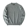Sauce Zhan Mens Sweater Pullover Sweaters for Men O-neck Solid Color 100% Sheep's Wool Autumn Winter Sweater  High Density 4