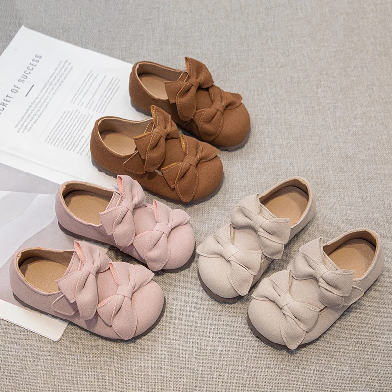 Leather Ballet Flats for Girls Autumn School Party