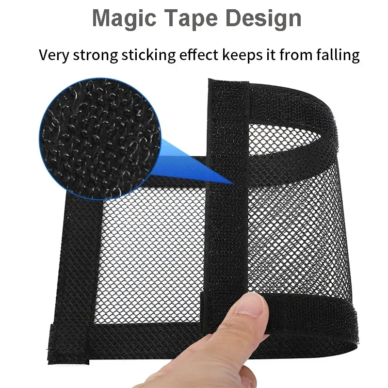 Backseat Air Vent Cover for Model Y 2017-2024 Model 3 2017-2023 Upgraded Mesh Cloth and Velcro Anti Clogging and Dustproof Net