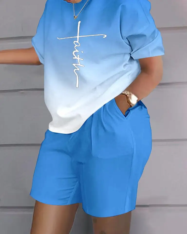 La Chilly Women's V-Neck Chiffon Blouse - Loose Tunic Top, Short Sleeve, White Stripe - View #2