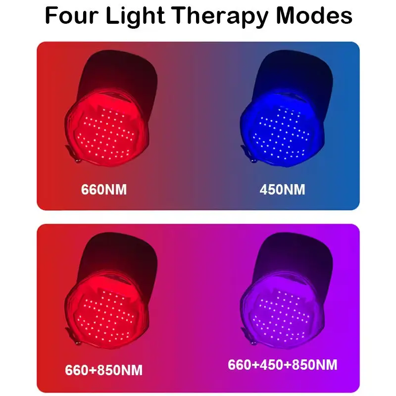 Cappello per la Crescita dei Capelli, Anti-Caduta e Stimolante della Crescita, Casco con 56 LED, Dispositivo di Terapia Luminosa per la Ricrescita dei Capelli, Cappello per Trattamento Rilassante della Testa - immagine 6