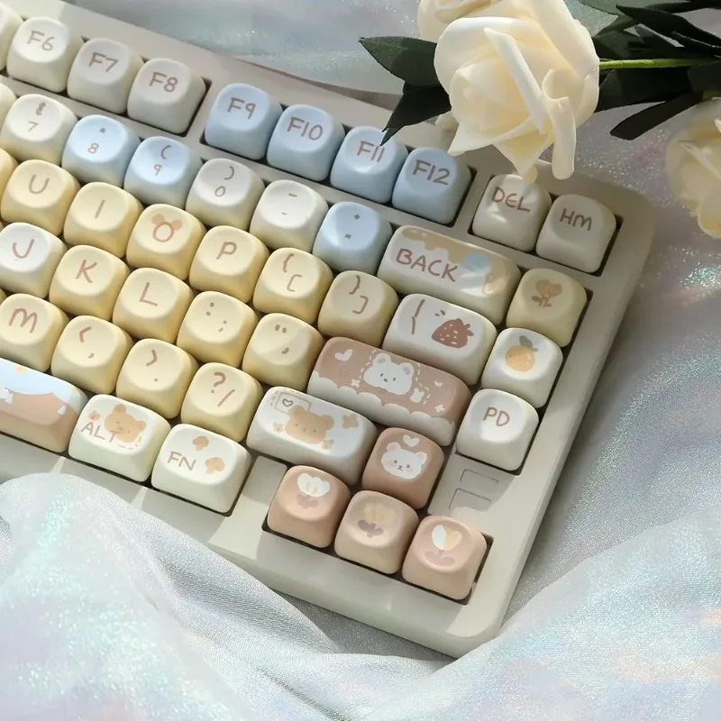 Kawaii Keys Milk Tea Bear Mao Profile Keycaps (131 Keys)