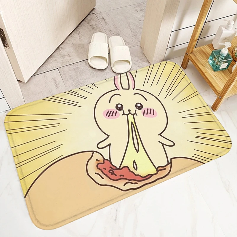 Washable Non-slip Kitchen Rug Chiikawa Bathroom Floor Mat Doormat Entrance Door Home Custom Rugs Bath Mats Carpets Carpet Foot 3