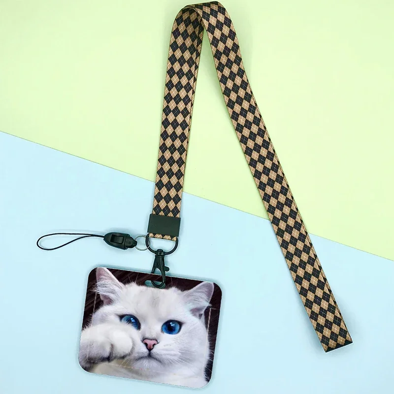 Versatile Animal Print Lanyard with ID Badge Holder & Charm