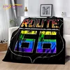 Route 66 Retro America Historic Mother Road,mãe Estrada Blanket,Soft Throw Blanket for Home Bedroom Bed Sofa Picnic Child GiftA 6
