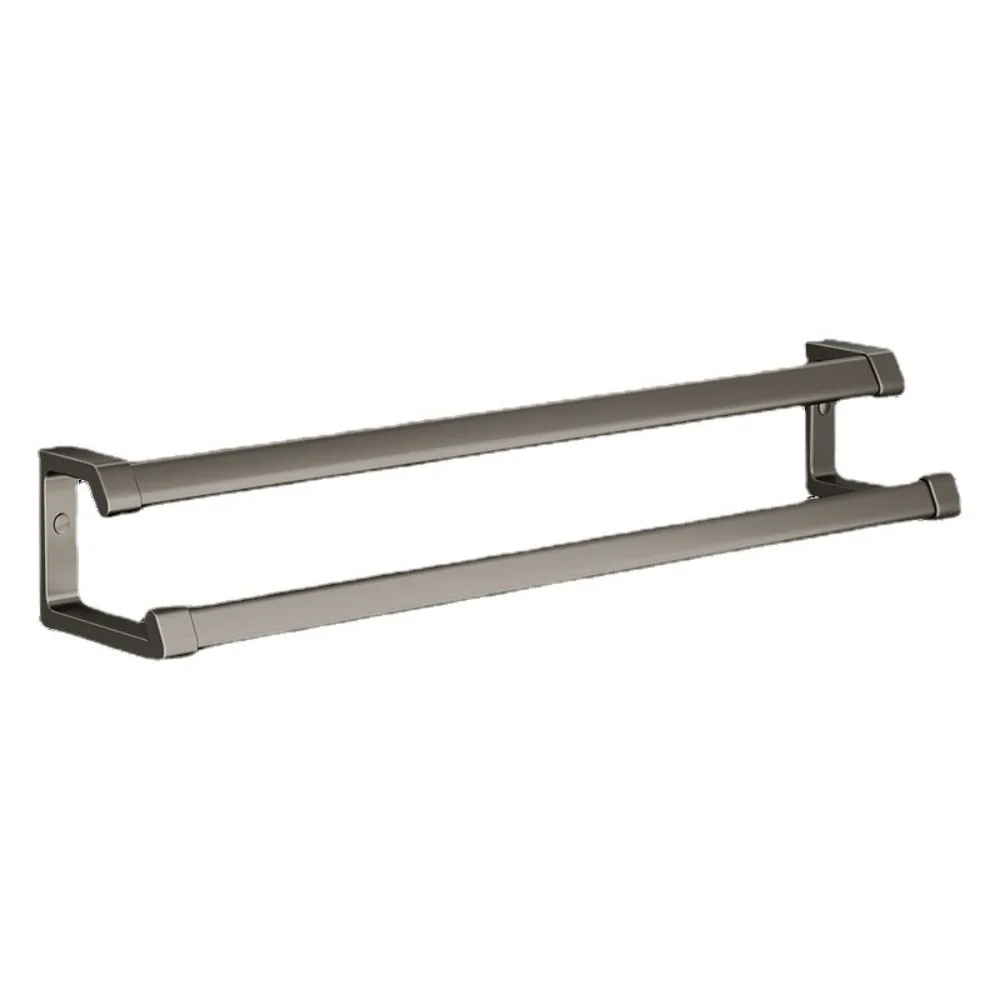 Gun Gray Space Aluminum Towel Rack Light Luxury Bathroom Accessories Towel Bar Hanging Bar Hanging Rack Bath