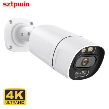 8MP 4K POE IP 카메라 ONVIF H.265 오디오 녹음 CCTV 얼굴 감지 5MP 방수 IP66 야외 홈 보안 비디오 감시