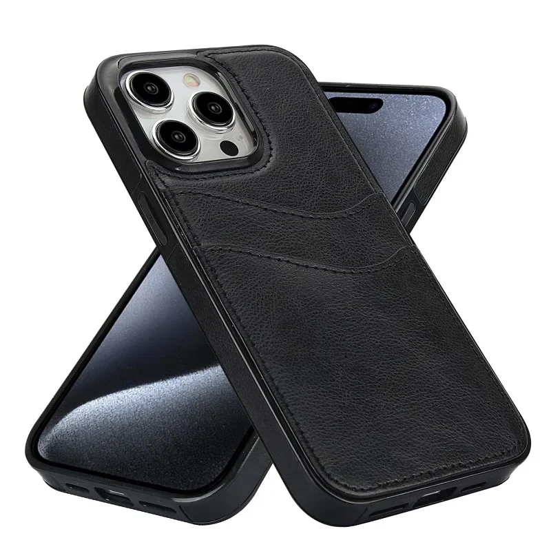 Premium PU Leather Wallet Phone Case with Card Holder and Protective Back Cover