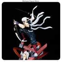 ⁦مجسم أنمي ديمون سلاير - تينغن أوزوي هاشيرا برأسين تبديل 27 سم | Demon Slayer Tengen Uzui Hashira Double Head Sculpt 27cm⁩ - الصورة ⁦6⁩