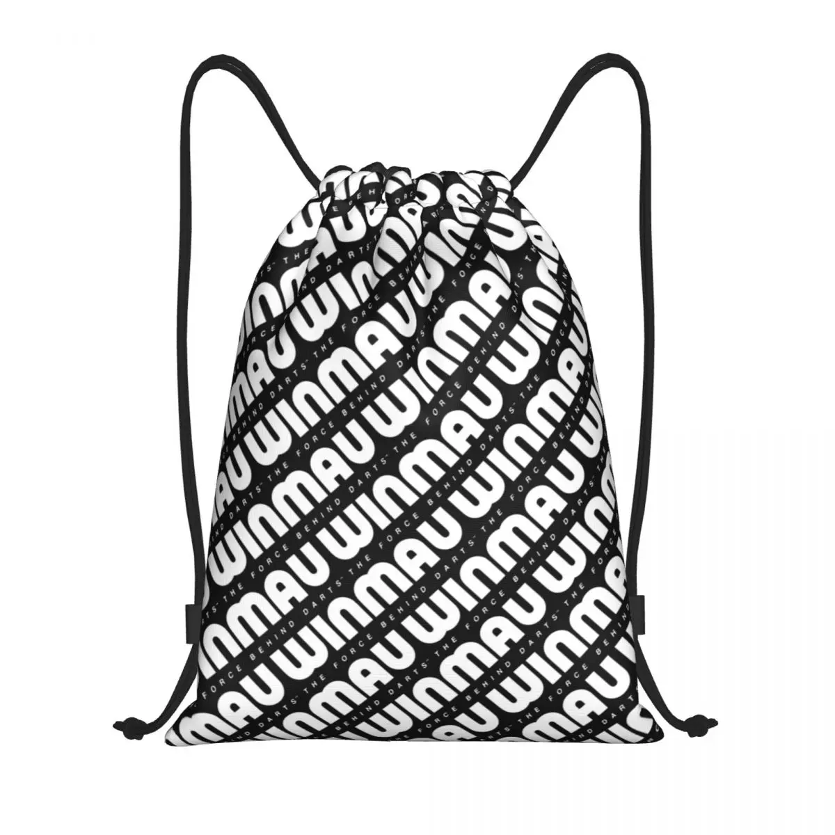 

Custom Winmaus Logo Dart Board Drawstring Backpack Sports Gym Bag for Women Men Training Sackpack