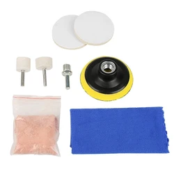 Kit de polissage de pare brise de voiture, 8 pièces, pratique, dissolvant de rayures, pour vitres, outil de réparation 