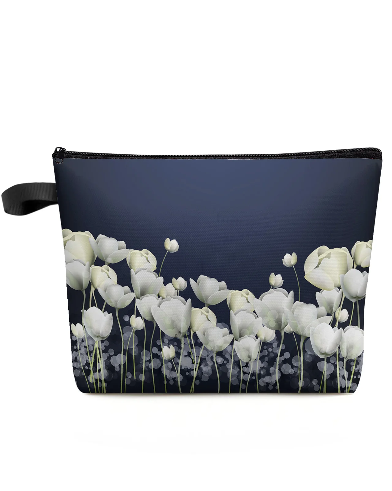 

Косметичка с синими и белыми цветами, сумка для путешествий, предметы первой необходимости, женские косметички, органайзер для унитаза, детский карандаш для хранения