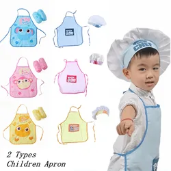 Ensemble de 2 pièces de poche pour enfant, tablier Junior, chapeau, costume de Chef, outil de cuisine, boisson, nourriture, accessoires de cuisine familiale 