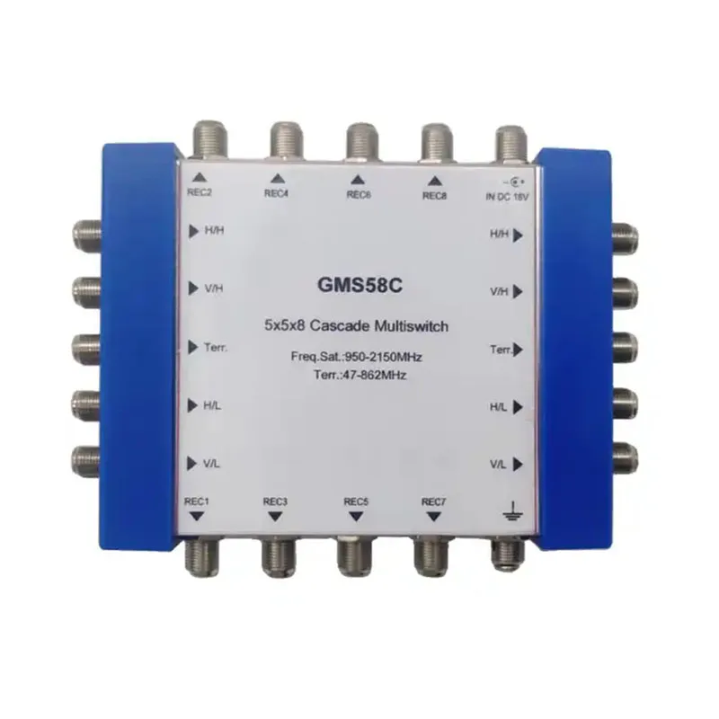 

Спутниковый Каскадный мультипереключатель 5x5x8 4, спутниковый IF и 1 спутниковый ТВ-вход для 8 спутниковых приемников