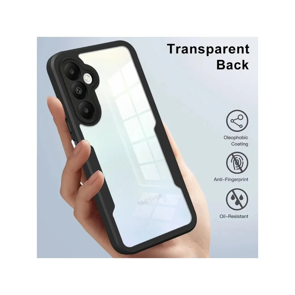 Crystal Clear 360° Full Body Protective Phone Case with Transparent Back Cover
