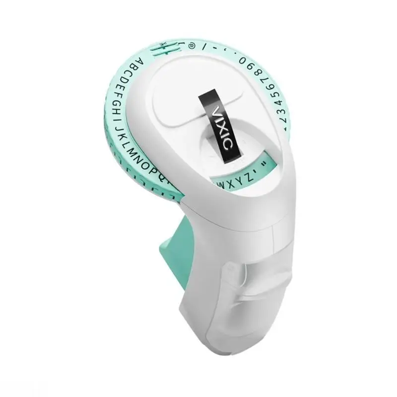 D08B E975 라벨링 장치 엠보싱 장치 DIY 생성 홈 오피스 사용을위한 핸드 헬드 수동 프레스 라벨 프린터