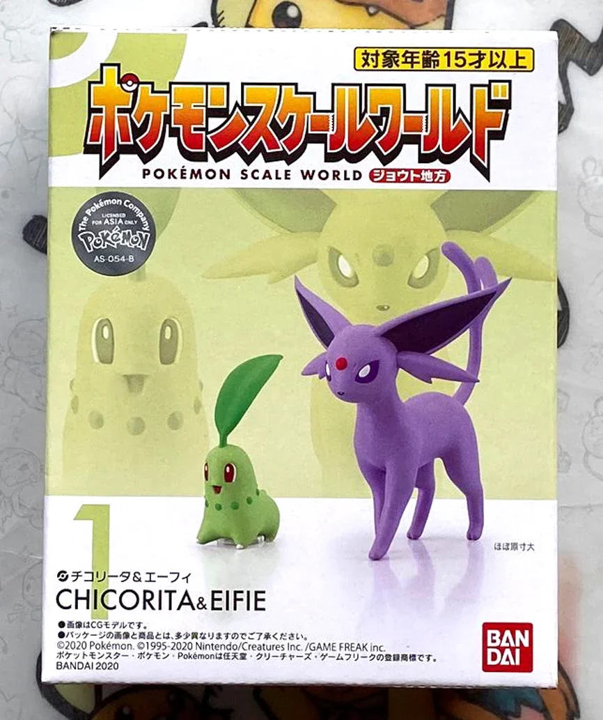thumbnail image 1 of Bandai Original Scale World Pokemon Johto Region Gold Typhlosion Wobbuffet Totodile Togepi Pichu Model Anime Figure Gift Toys, 1 of 5