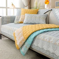 Autumn Winter Plush Sofa Covers Soft Peony Couch Cover Sofa Towel Sofa Cushion Continental Solid Color daybed Towel Seat Cover 2